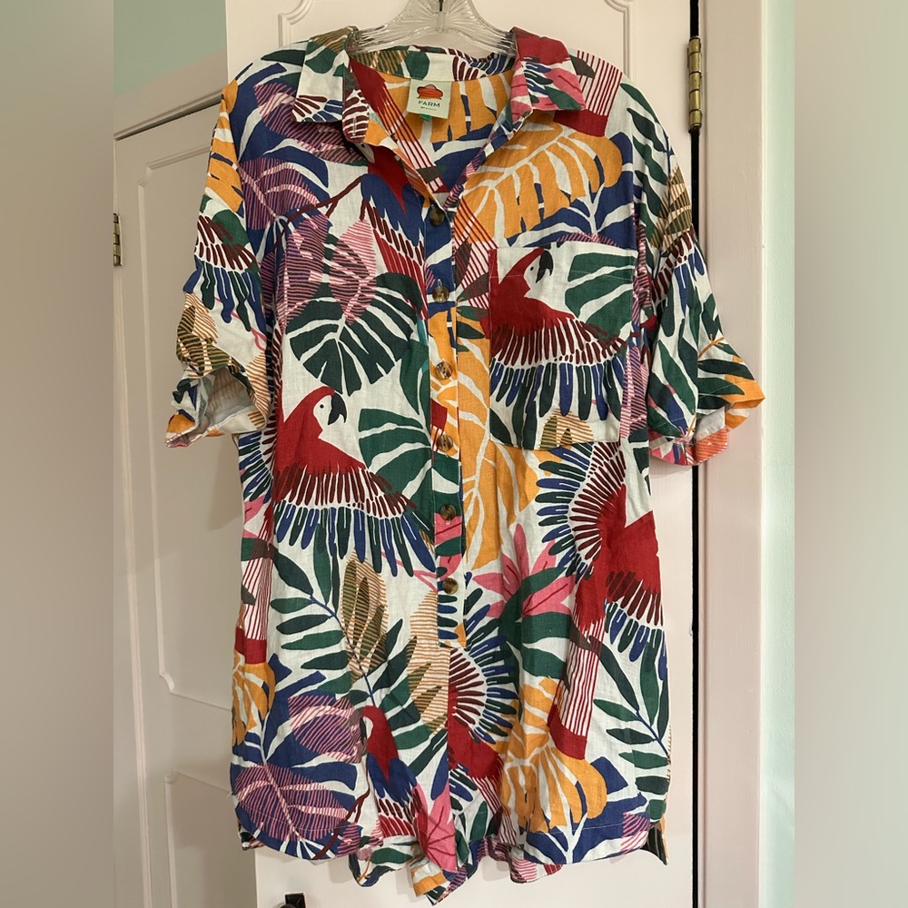 FARM Rio Multicolor Tropical Romper Size XL